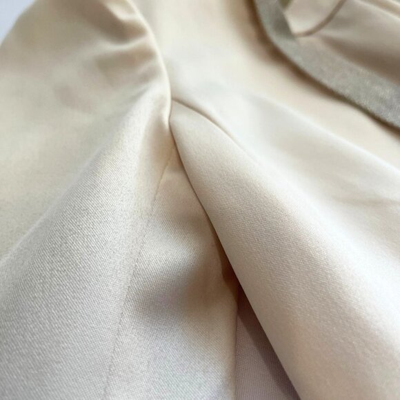 GUESS SATIN GLITTER SHAWL LAPEL BLAZER IN CHAMPAGNE - 4 - Picture 6 of 11